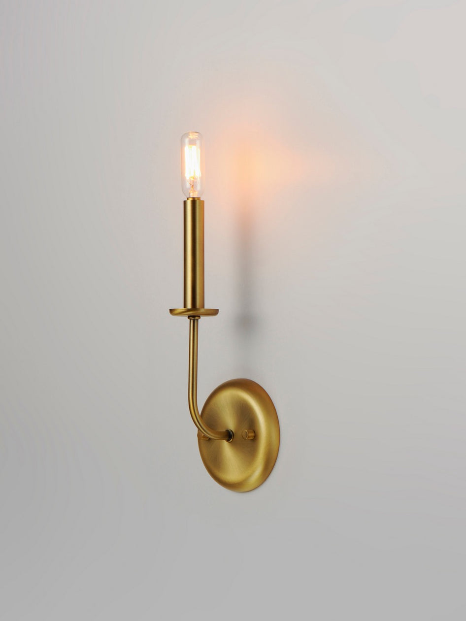 Maxim - 10321SBR - One Light Wall Sconce - Wesley - Satin Brass