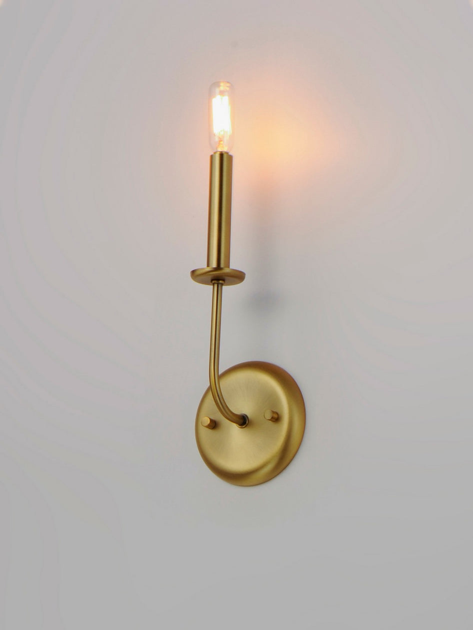 Maxim - 10321SBR - One Light Wall Sconce - Wesley - Satin Brass