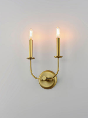 Maxim - 10322SBR - Two Light Wall Sconce - Wesley - Satin Brass