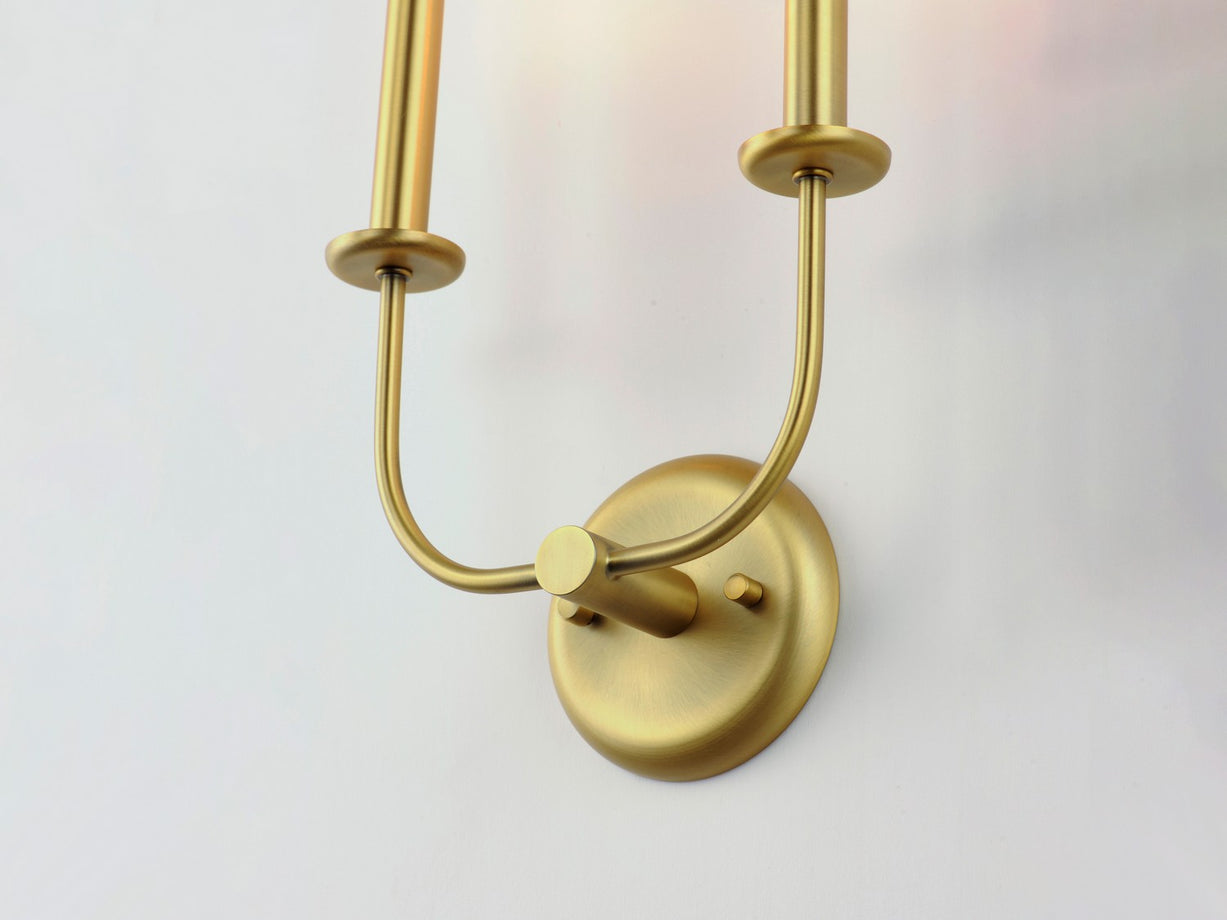 Maxim - 10322SBR - Two Light Wall Sconce - Wesley - Satin Brass