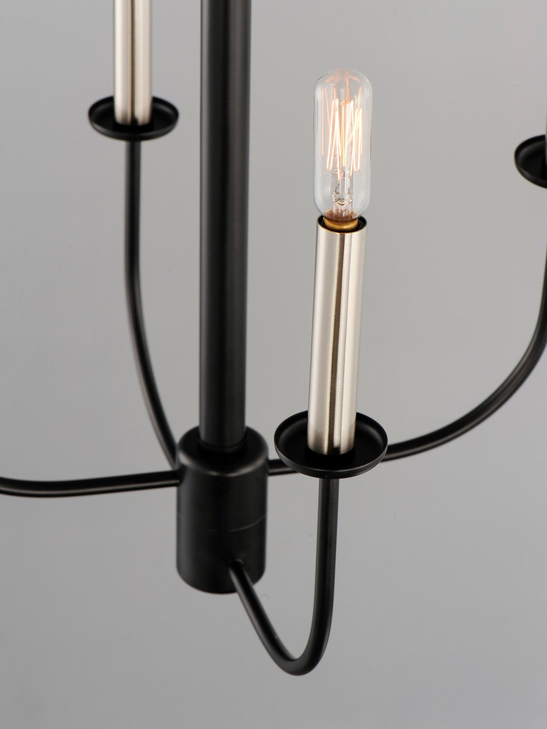 Maxim - 10324BKSN - Four Light Chandelier - Wesley - Black / Satin Nickel