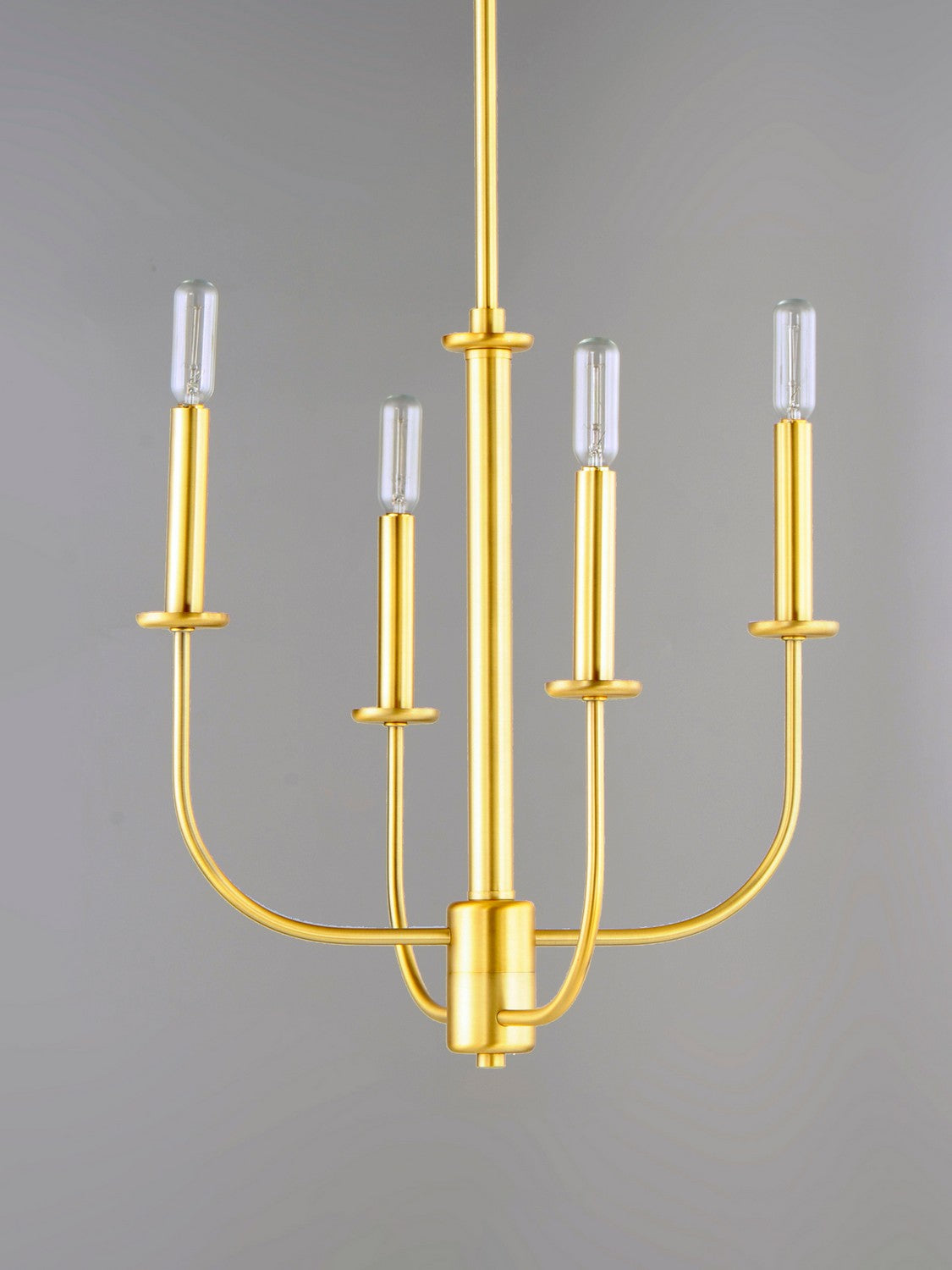 Maxim - 10324SBR - Four Light Chandelier - Wesley - Satin Brass