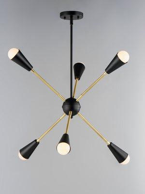 Maxim - 11266BKSBR/BUL - LED Pendant - Lovell - Black / Satin Brass