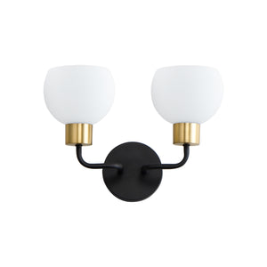 Maxim - 11272SWBZSBR - Two Light Wall Sconce - Coraline - Bronze / Satin Brass