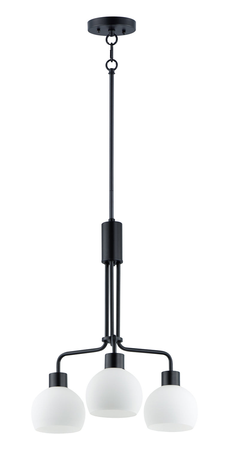 Maxim - 11276SWBK - Three Light Chandelier - Coraline - Black