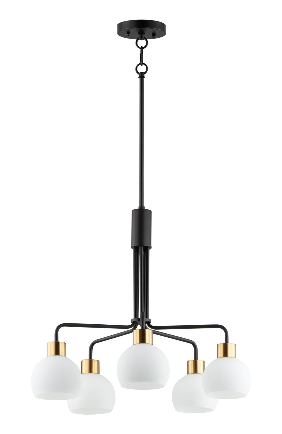 Maxim - 11277SWBZSBR - Five Light Chandelier - Coraline - Bronze / Satin Brass