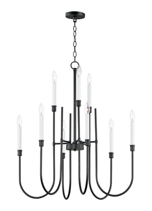 Maxim - 11289BK - Nine Light Chandelier - Tux - Black