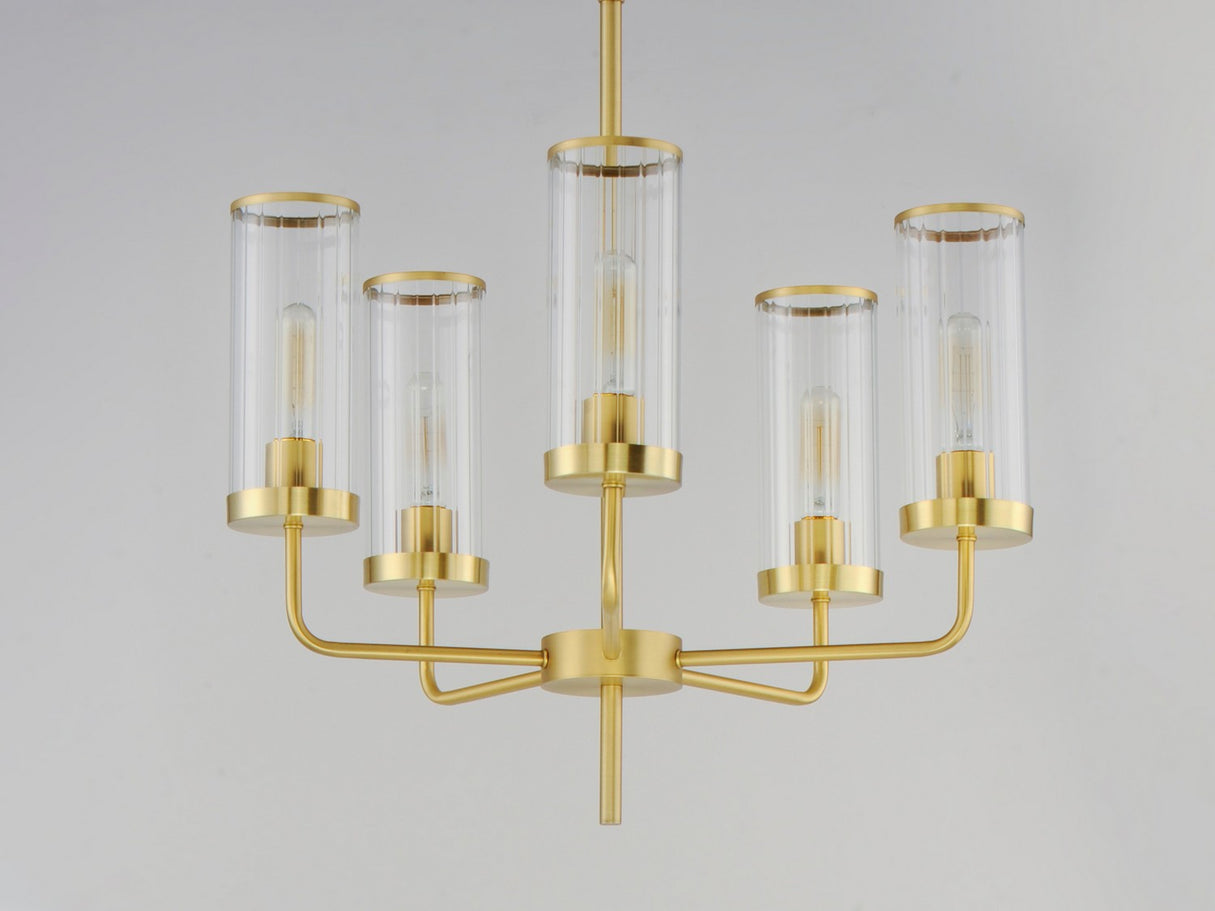 Maxim - 11475CRSBR - Five Light Chandelier - Crosby - Satin Brass