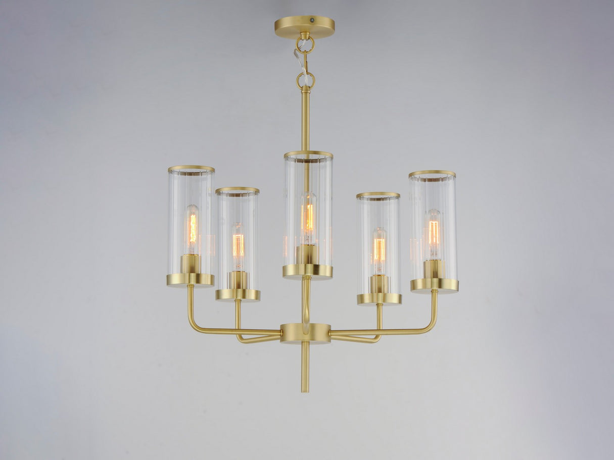 Maxim - 11475CRSBR - Five Light Chandelier - Crosby - Satin Brass