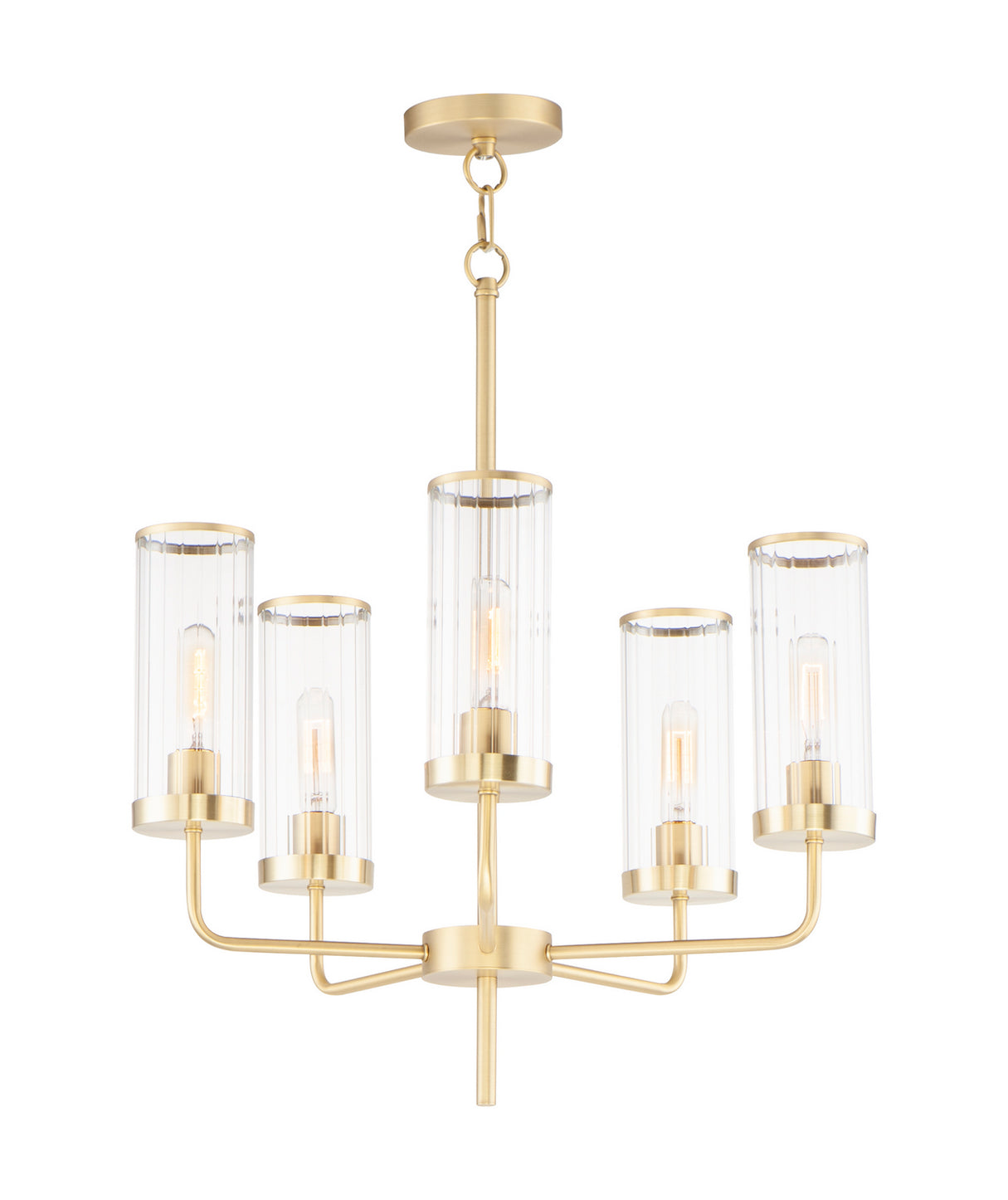 Maxim - 11475CRSBR - Five Light Chandelier - Crosby - Satin Brass