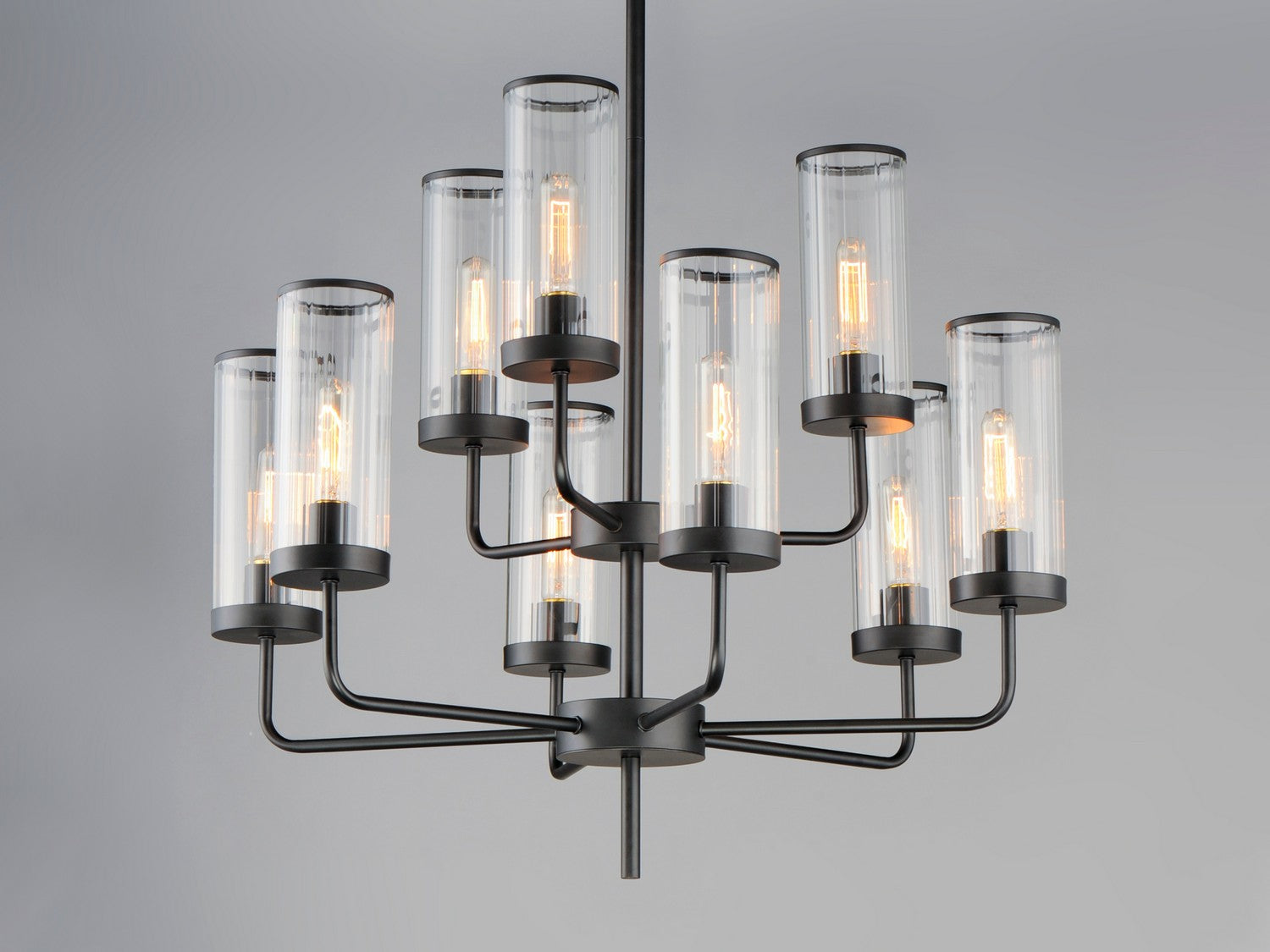 Maxim - 11479CRBK - Nine Light Chandelier - Crosby - Black