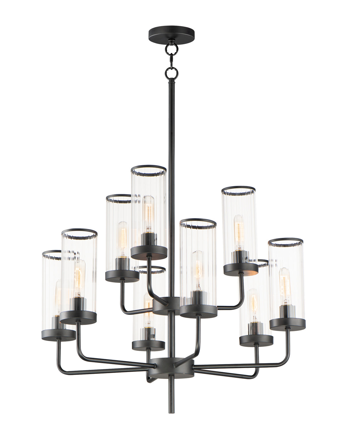 Maxim - 11479CRBK - Nine Light Chandelier - Crosby - Black