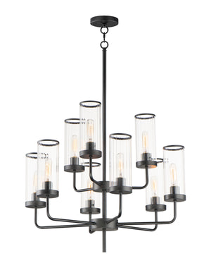 Maxim - 11479CRBK - Nine Light Chandelier - Crosby - Black