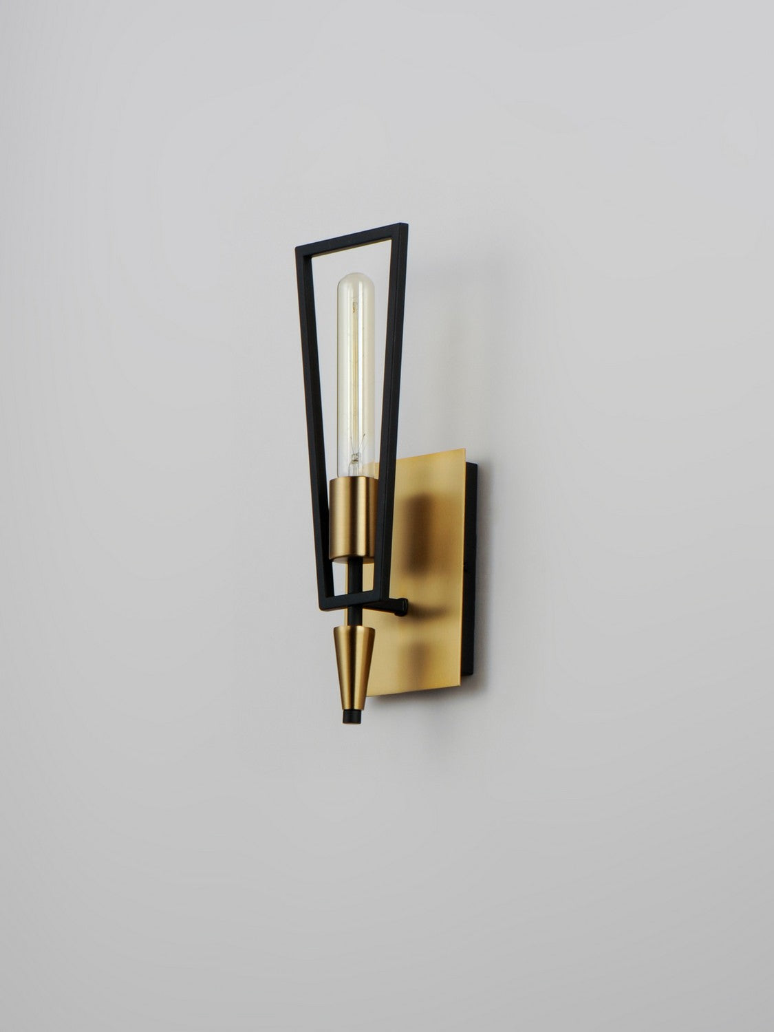 Maxim - 11651BKSBR - One Light Wall Sconce - Wings - Black / Satin Brass