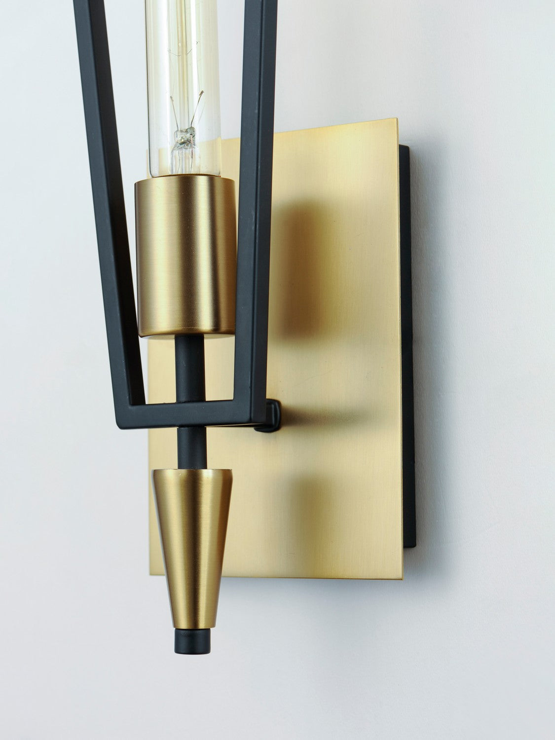 Maxim - 11651BKSBR - One Light Wall Sconce - Wings - Black / Satin Brass