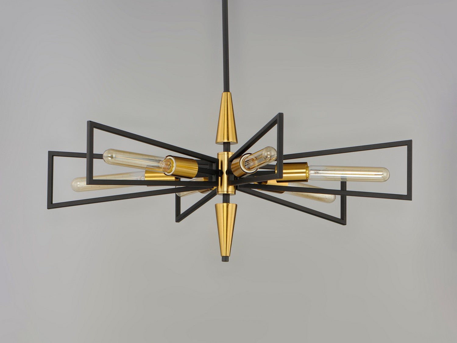 Maxim - 11656BKSBR - Six Light Chandelier - Wings - Black / Satin Brass