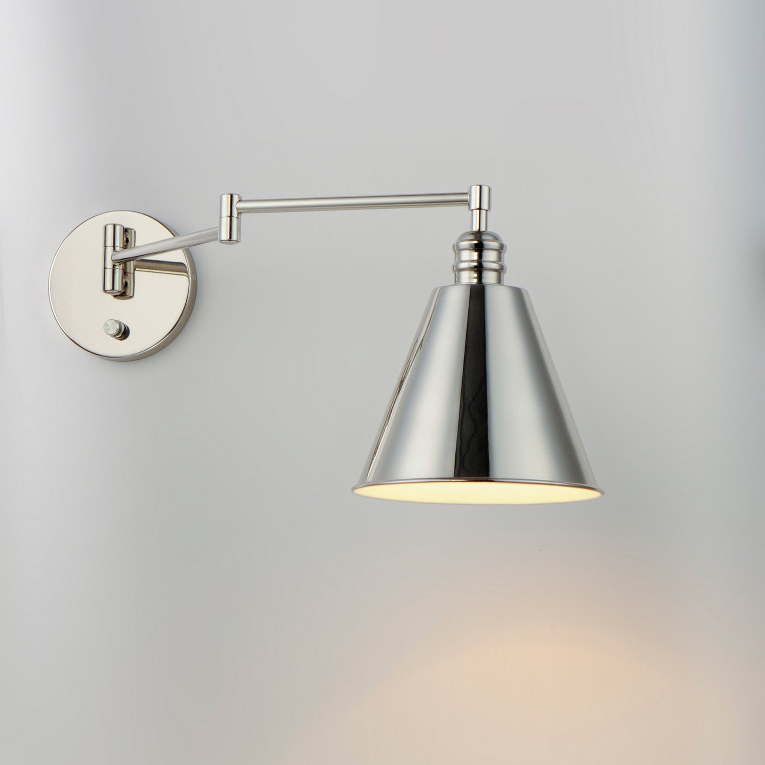 Maxim - 12220PN - One Light Wall Sconce - Library - Polished Nickel
