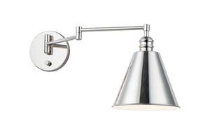 Maxim - 12220PN - One Light Wall Sconce - Library - Polished Nickel