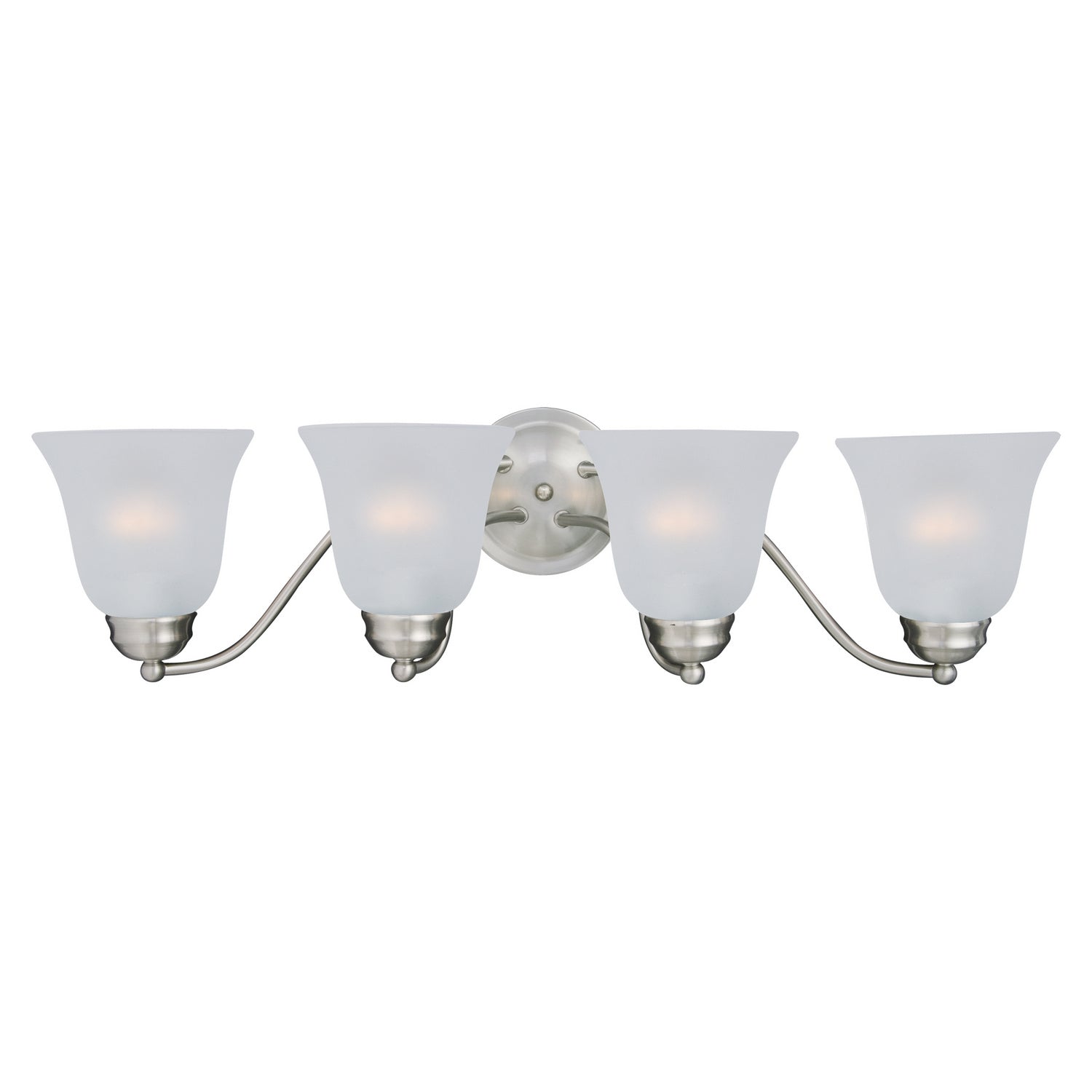 Maxim - 2123FTSN - Four Light Bath Vanity - Basix - Satin Nickel