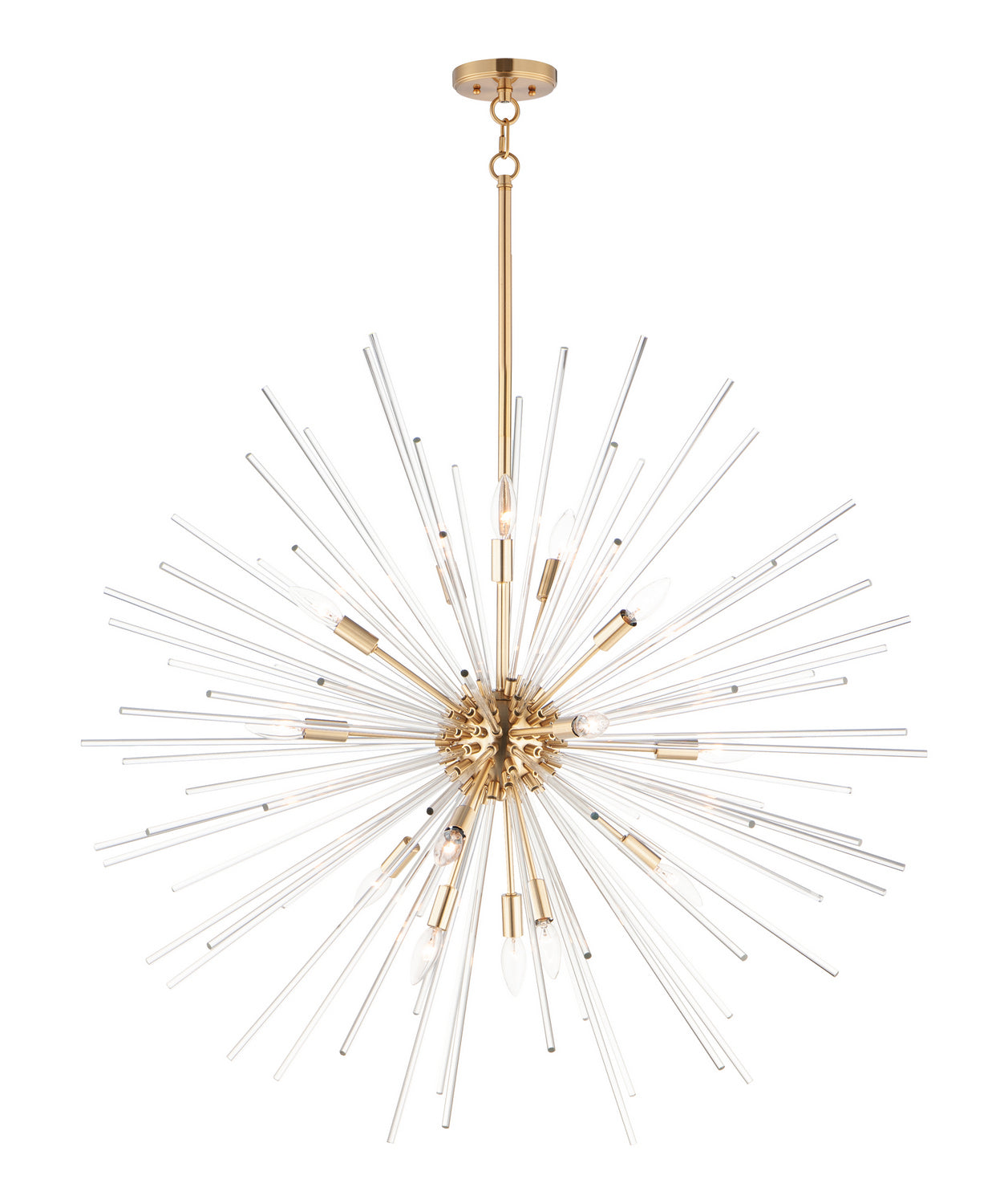 Maxim - 28666CLSBR - 16 Light Pendant - Polaris - Satin Brass