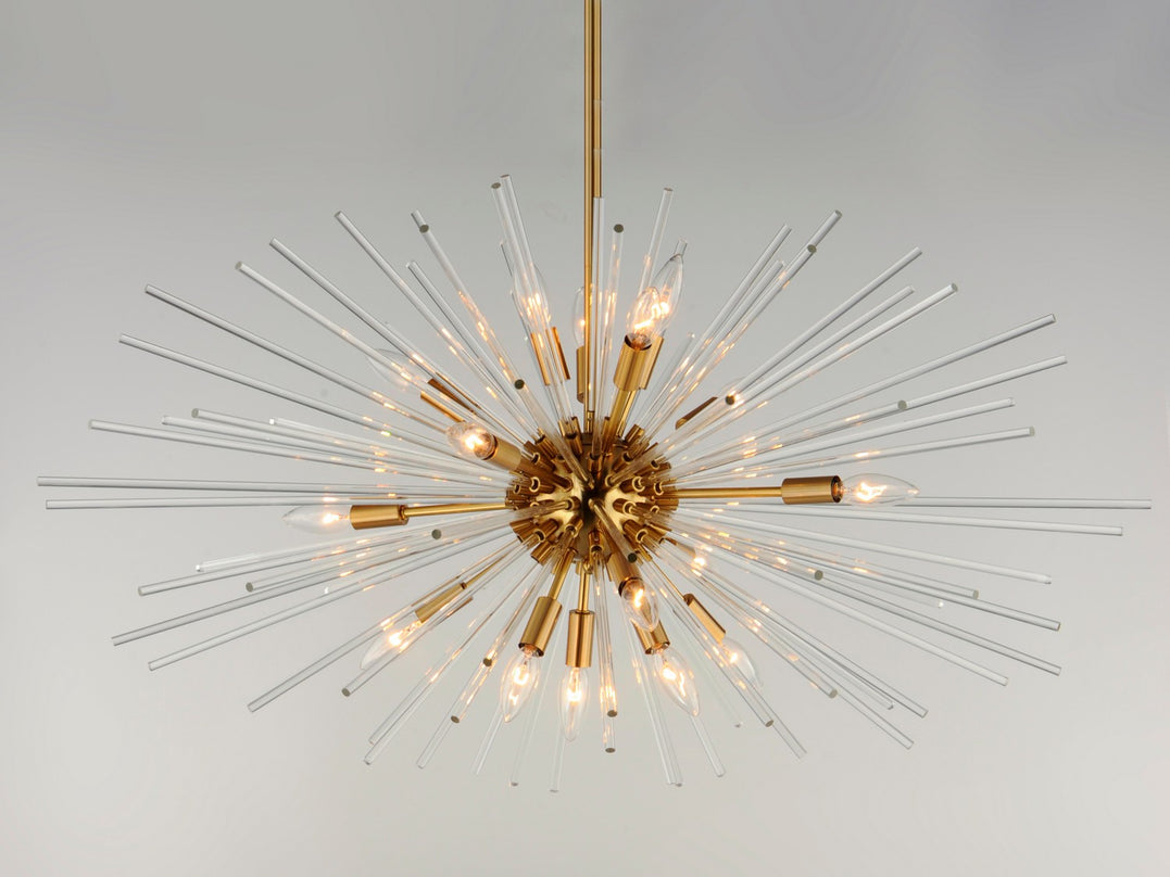 Maxim - 28668CLSBR - 16 Light Pendant - Polaris - Satin Brass