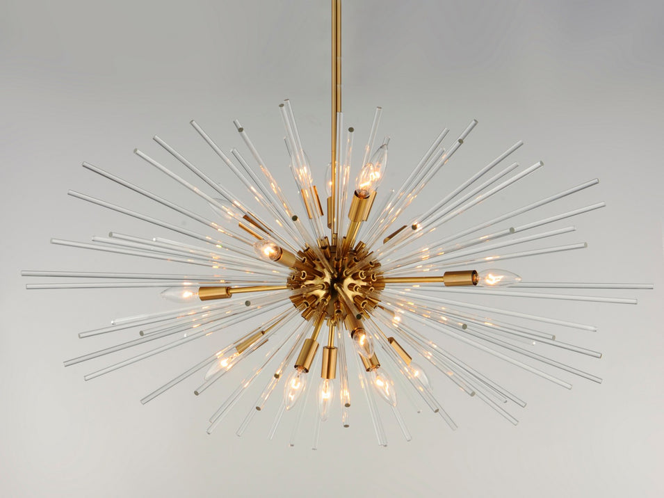 Maxim - 28668CLSBR - 16 Light Pendant - Polaris - Satin Brass