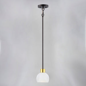 Maxim - 91270SWBZSBR - One Light Mini Pendant - Coraline - Bronze / Satin Brass