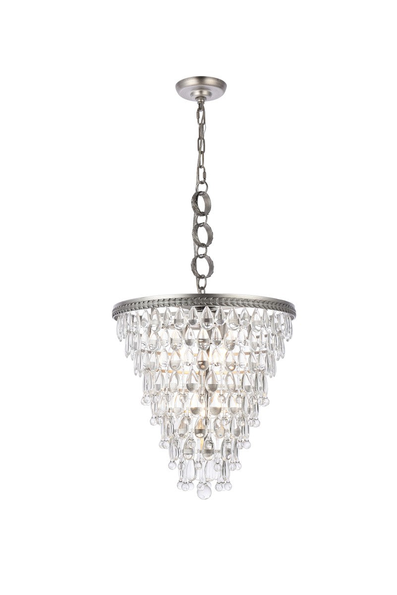 Elegant Lighting - 1219D18AS/RC - Five Light Pendant - Nordic - Antique Silver
