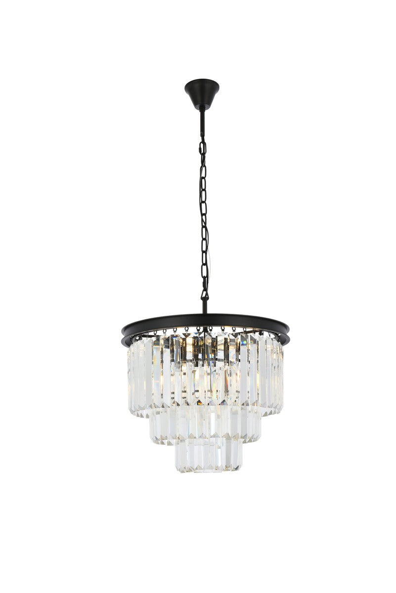 Elegant Lighting - 1231D20MB/RC - Nine Light Chandelier - Sydney - Matte Black