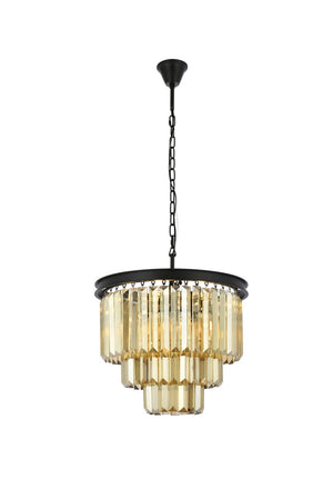 Elegant Lighting - 1231D20MB-GT/RC - Nine Light Chandelier - Sydney - Matte Black