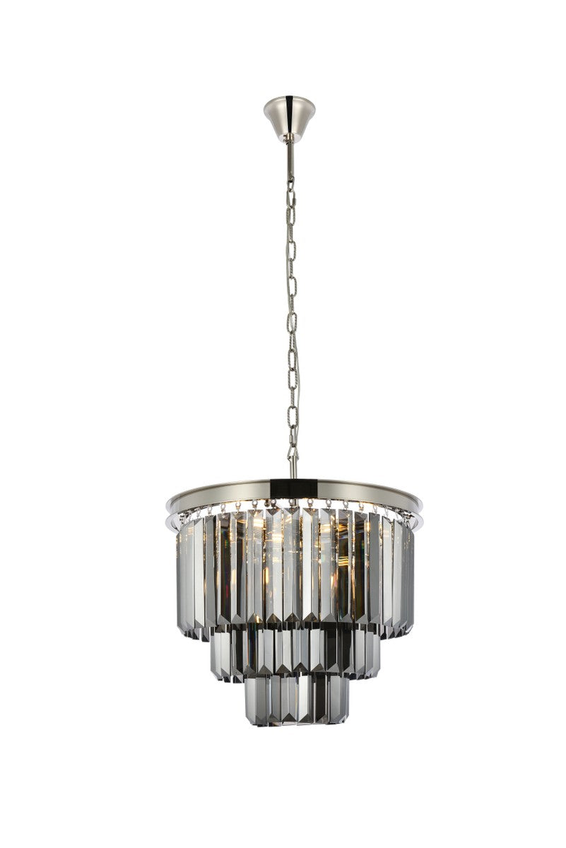 Elegant Lighting - 1231D20PN-SS/RC - Nine Light Chandelier - Sydney - Polished Nickel