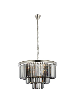 Elegant Lighting - 1231D26PN-SS/RC - Nine Light Chandelier - Sydney - Polished Nickel