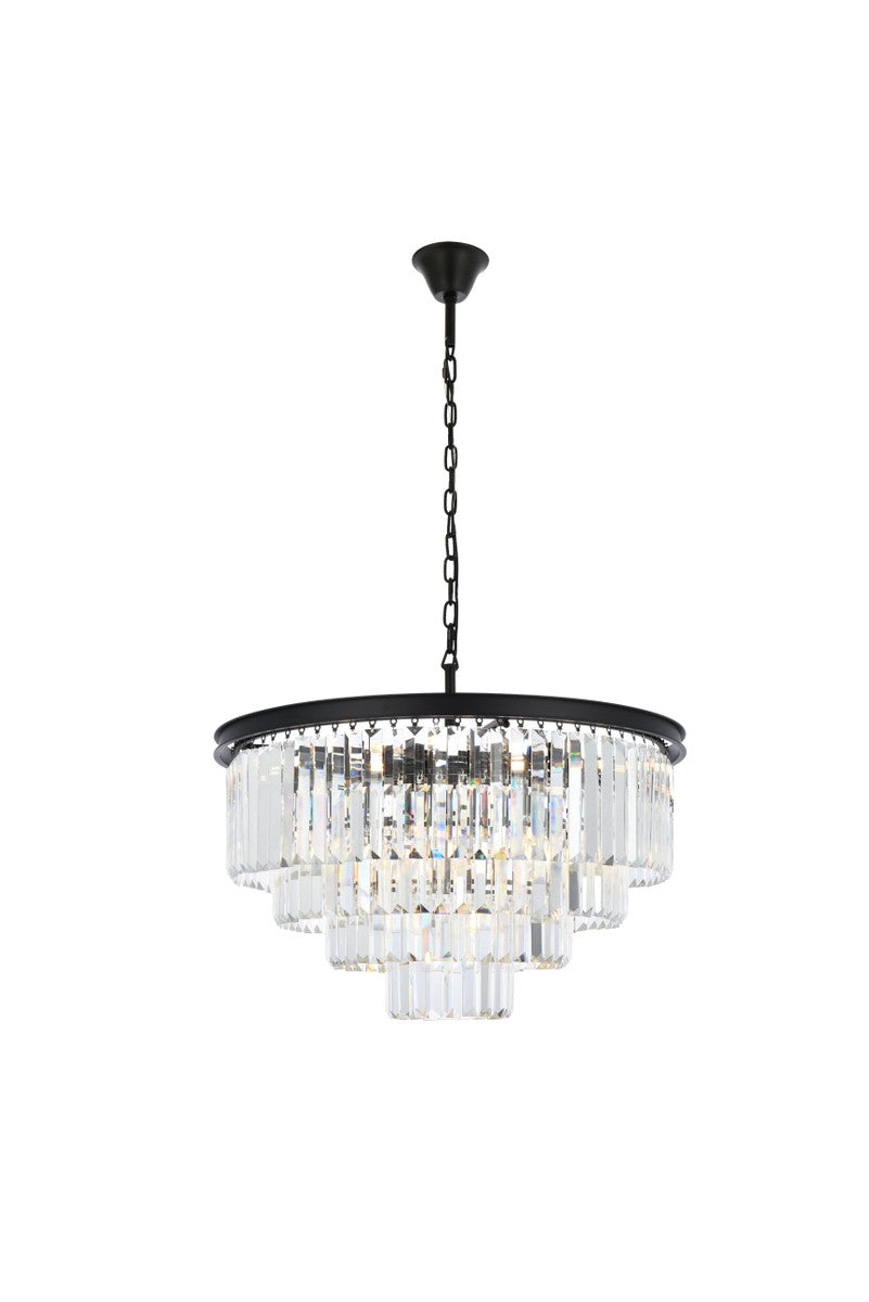 Elegant Lighting - 1231D32MB/RC - 17 Light Chandelier - Sydney - Matte Black