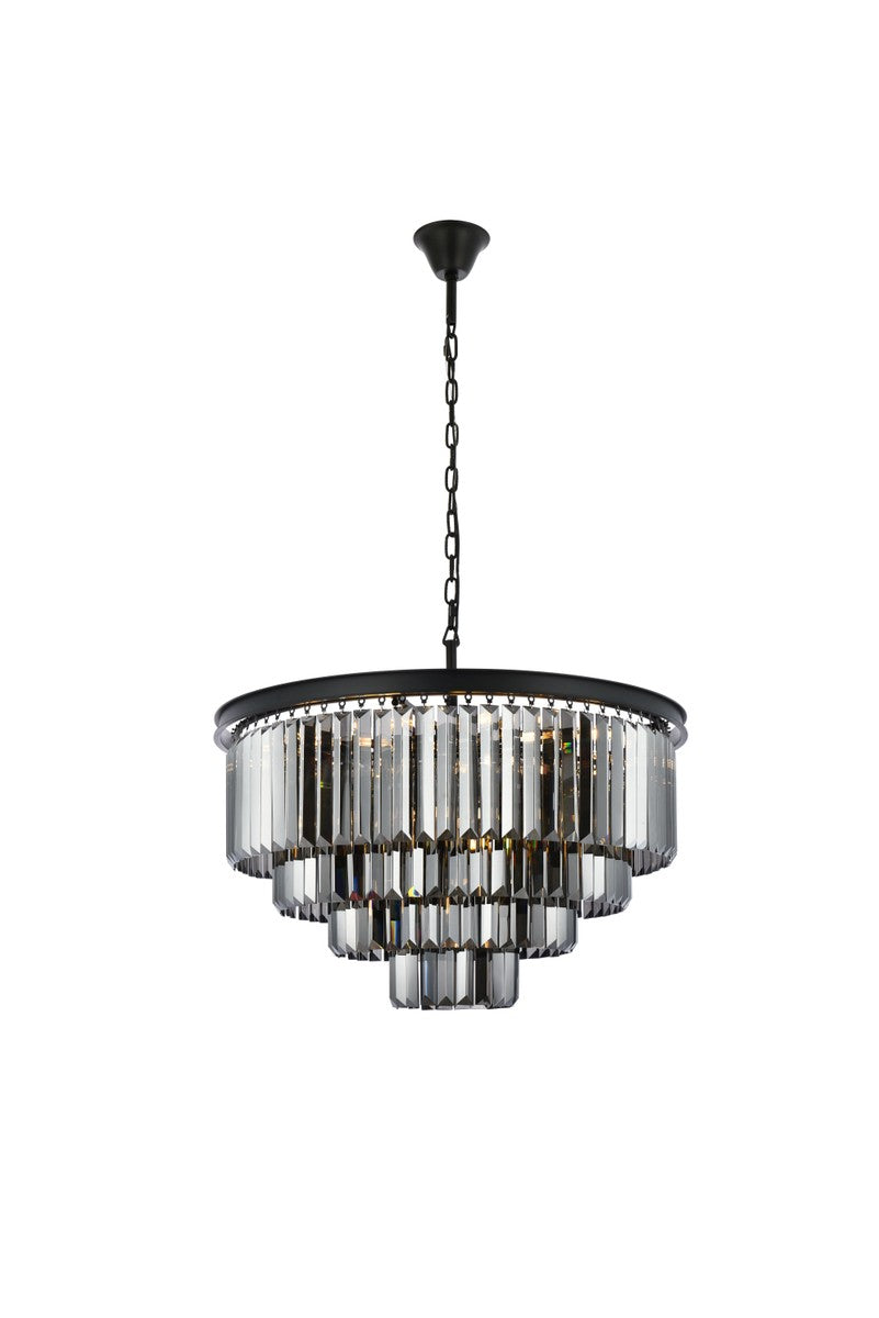 Elegant Lighting - 1231D32MB-SS/RC - 17 Light Chandelier - Sydney - Matte Black