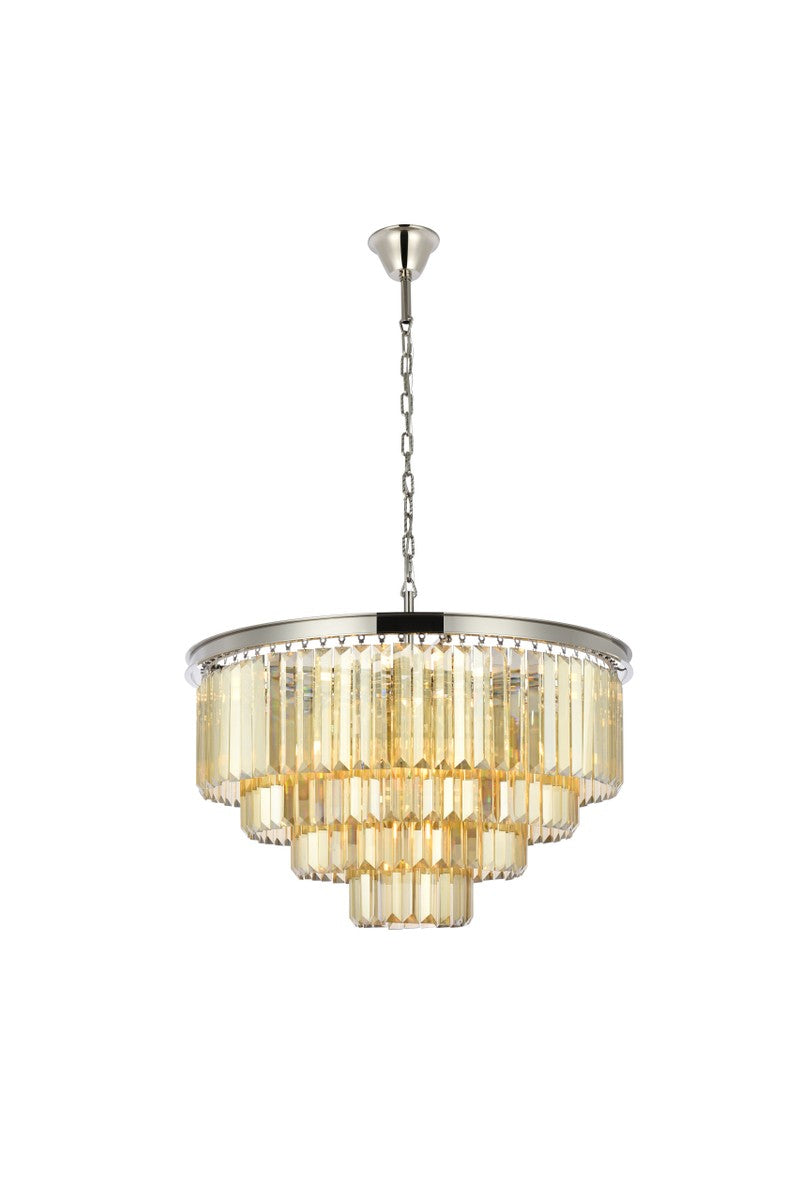 Elegant Lighting - 1231D32PN-GT/RC - 17 Light Chandelier - Sydney - Polished nickel