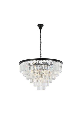 Elegant Lighting - 1231D44MB/RC - 33 Light Chandelier - Sydney - Matte Black