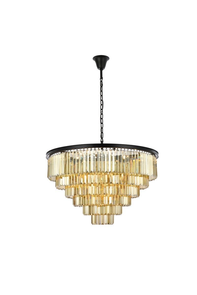 Elegant Lighting - 1231D44MB-GT/RC - 33 Light Chandelier - Sydney - Matte Black