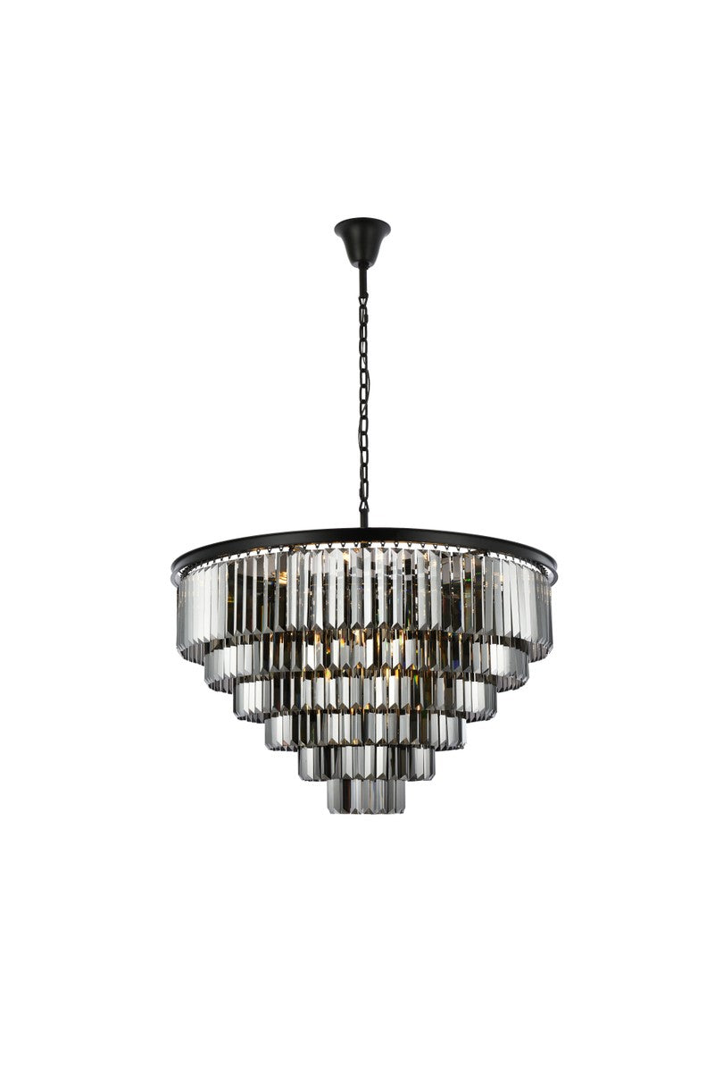 Elegant Lighting - 1231D44MB-SS/RC - 33 Light Chandelier - Sydney - Matte Black