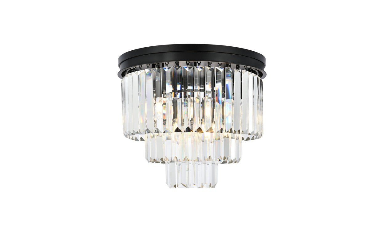 Elegant Lighting - 1231F20MB/RC - Nine Light Flush Mount - Sydney - Matte Black