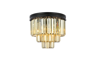 Elegant Lighting - 1231F20MB-GT/RC - Nine Light Flush Mount - Sydney - Matte Black