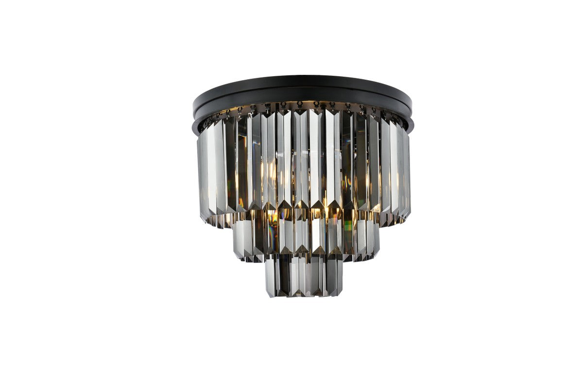 Elegant Lighting - 1231F20MB-SS/RC - Nine Light Flush Mount - Sydney - Matte Black