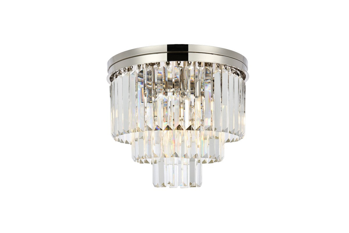 Elegant Lighting - 1231F20PN/RC - Nine Light Flush Mount - Sydney - Polished Nickel