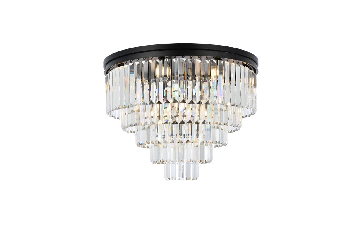 Elegant Lighting - 1231F32MB/RC - 17 Light Flush Mount - Sydney - Matte Black