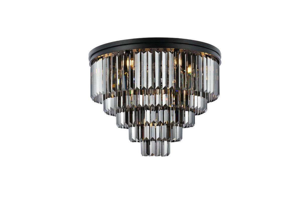 Elegant Lighting - 1231F32MB-SS/RC - 17 Light Flush Mount - Sydney - Matte Black