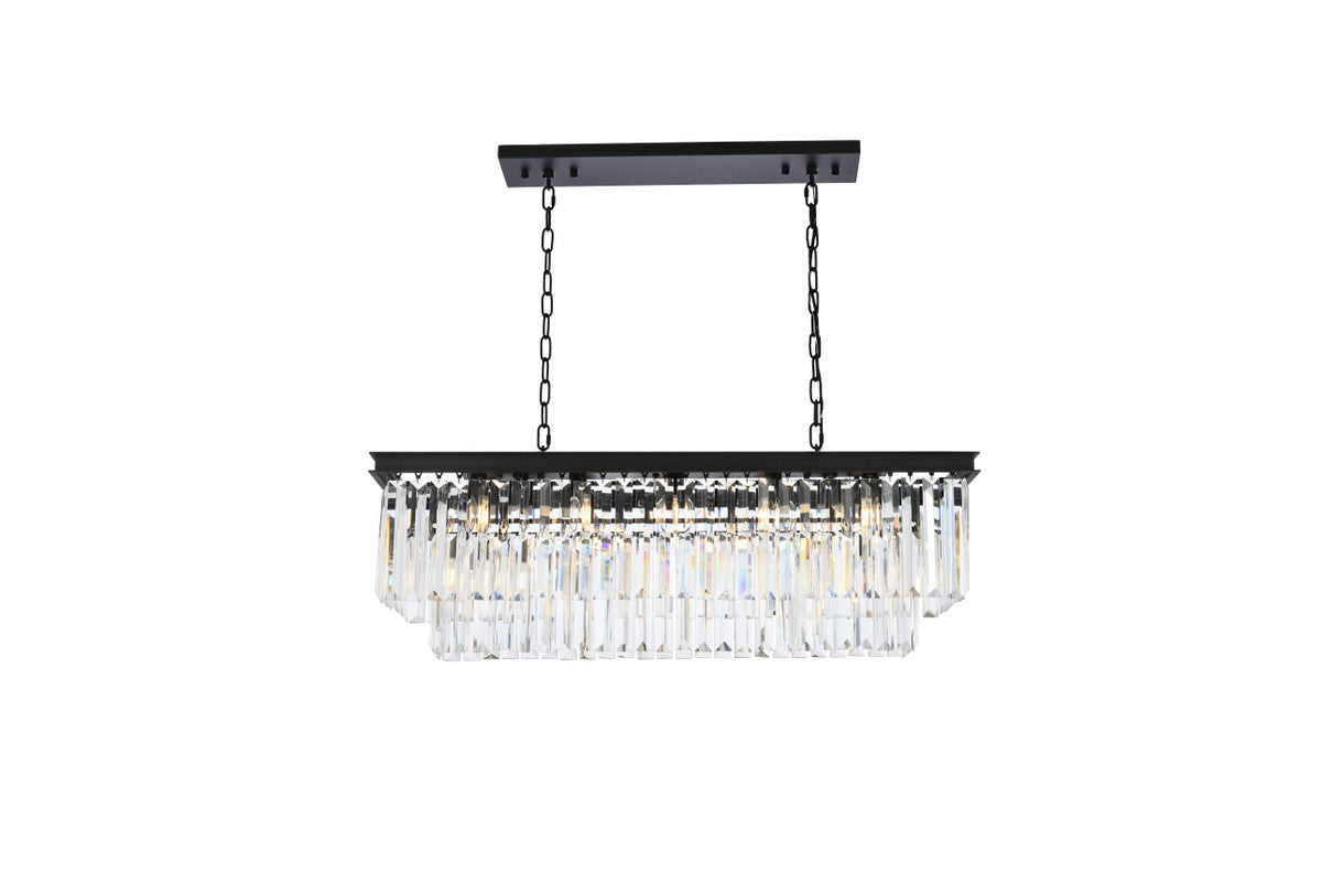 Elegant Lighting - 1232D40MB/RC - 12 Light Chandelier - Sydney - Matte Black