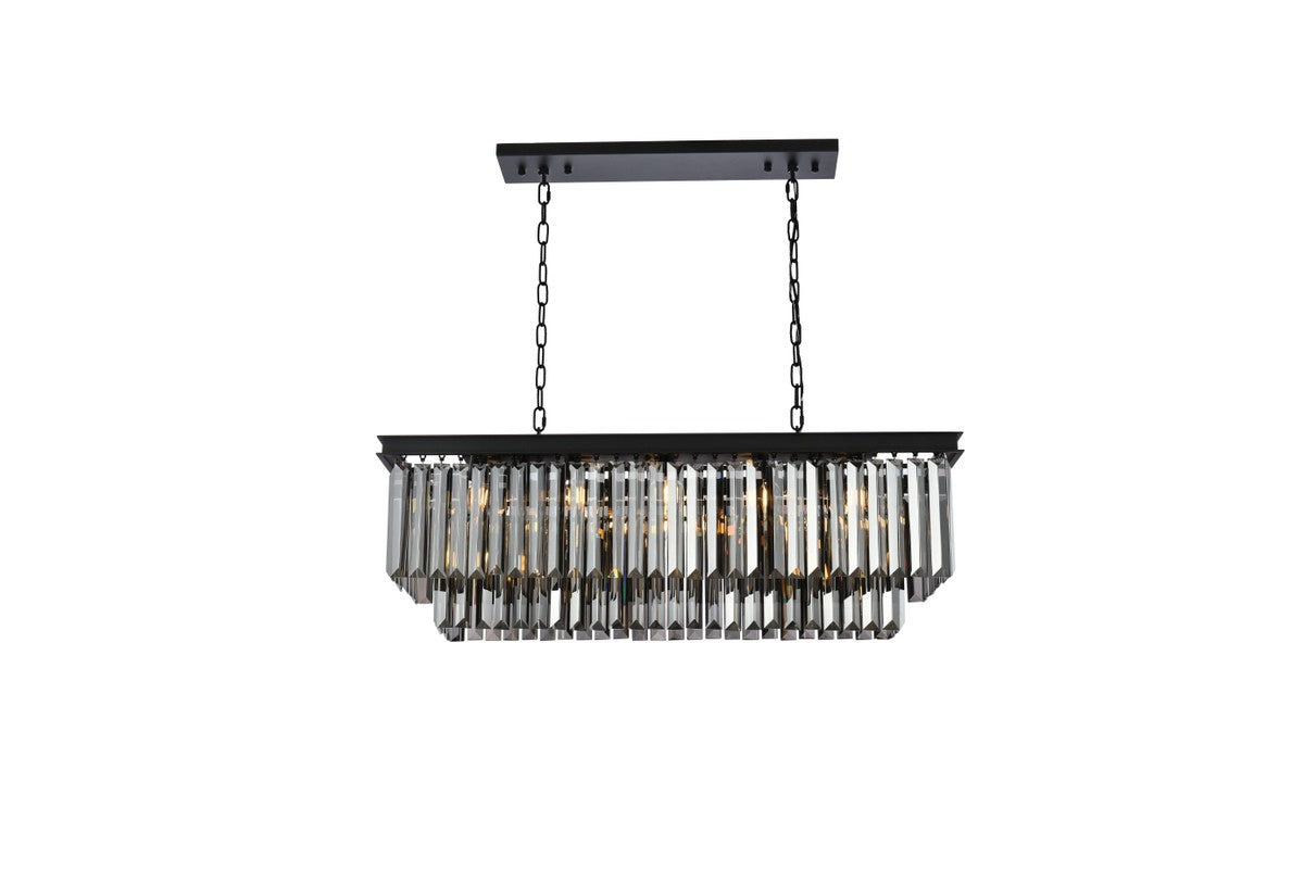 Elegant Lighting - 1232D40MB-SS/RC - 12 Light Chandelier - Sydney - Matte Black