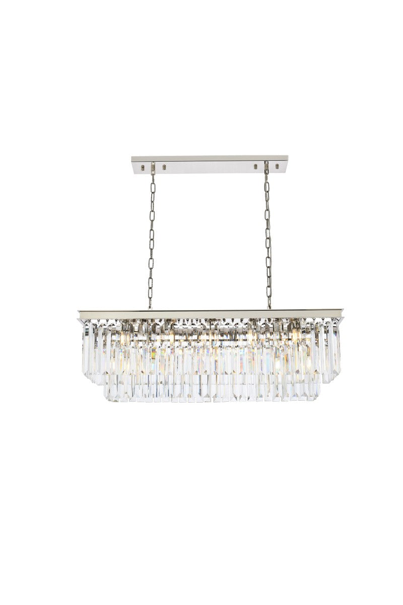 Elegant Lighting - 1232D40PN/RC - 12 Light Chandelier - Sydney - Polished Nickel