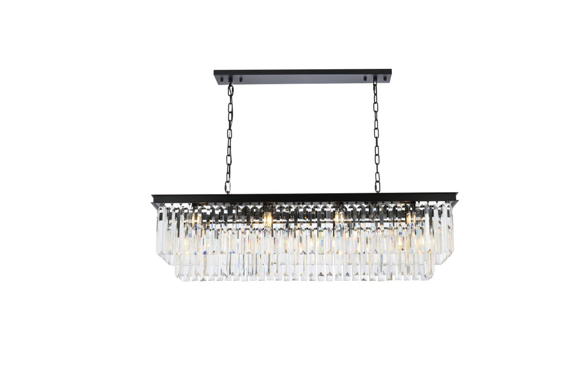 Elegant Lighting - 1232D50MB/RC - 12 Light Chandelier - Sydney - Matte Black