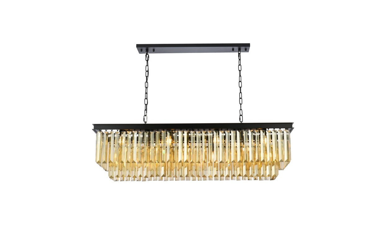 Elegant Lighting - 1232D50MB-GT/RC - 12 Light Chandelier - Sydney - Matte Black