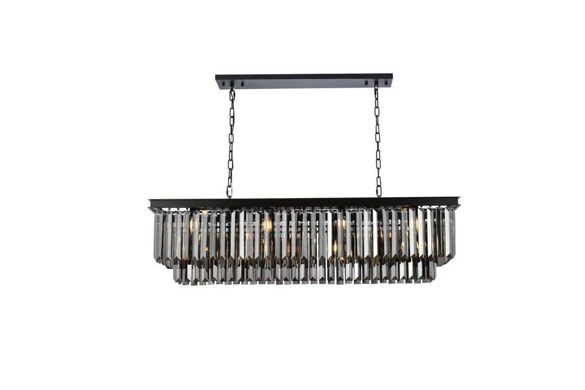 Elegant Lighting - 1232D50MB-SS/RC - 12 Light Chandelier - Sydney - Matte Black